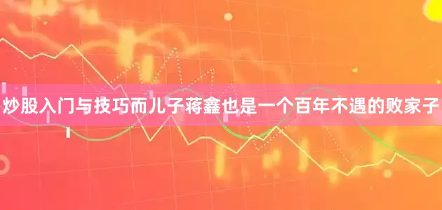 炒股入门与技巧而儿子蒋鑫也是一个百年不遇的败家子